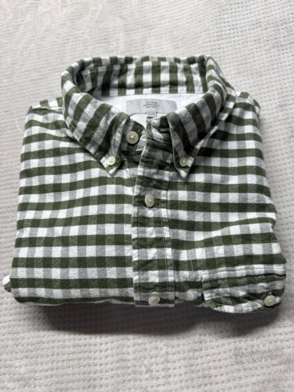 Jack Spade - Gingham Shirt - Green - Sz XL